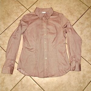 New York & Company button down blouse, pink & black NEW!!